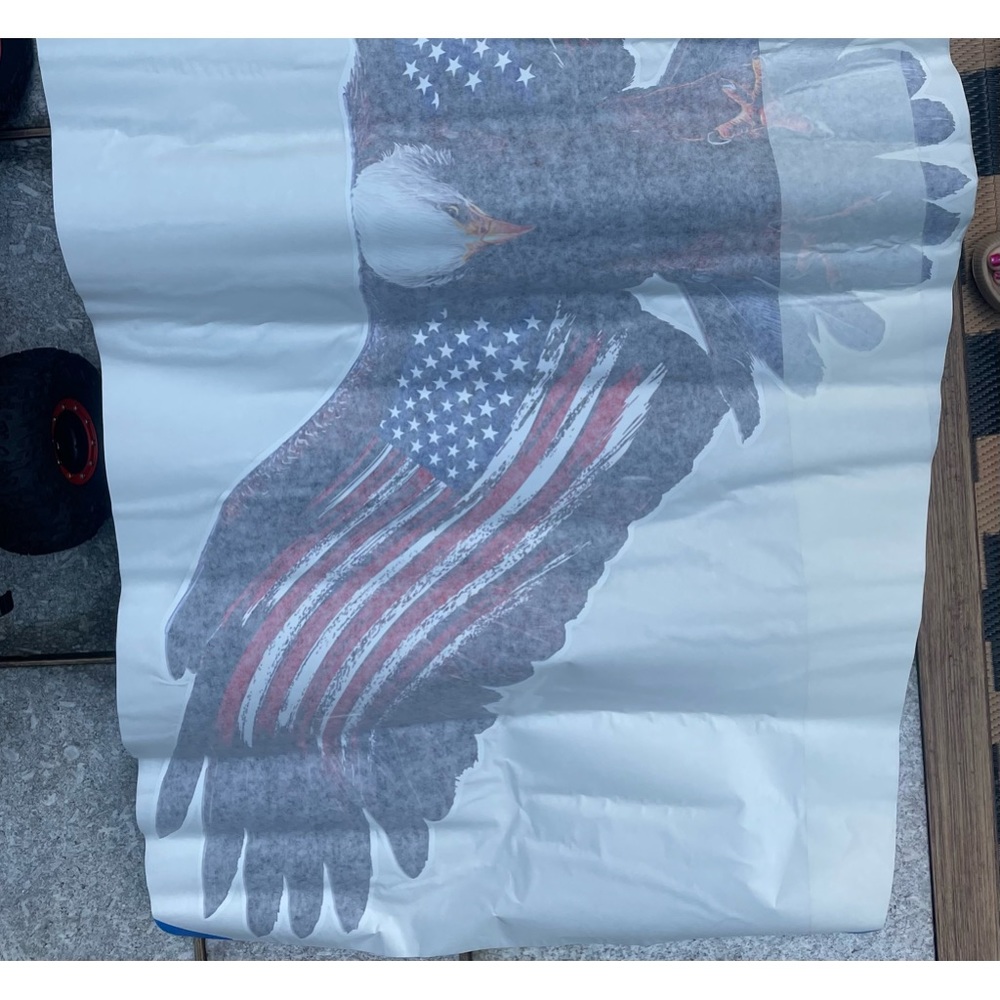 American Flag-Bald Eagle American Flag-Decal-NIB